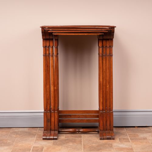 19THC ROSEWOOD QUARTETTO NEST OF TABLES - ADDITIONAL PHOTO 1
