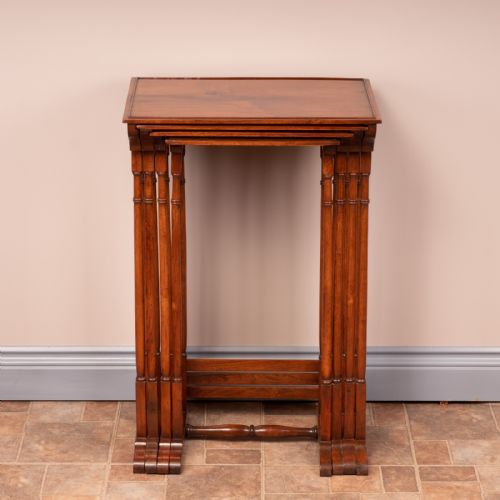 19THC ROSEWOOD QUARTETTO NEST OF TABLES - ADDITIONAL PHOTO 2