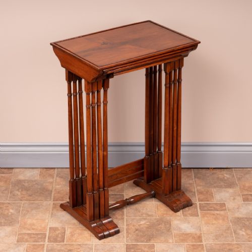 19THC ROSEWOOD QUARTETTO NEST OF TABLES - ADDITIONAL PHOTO 3