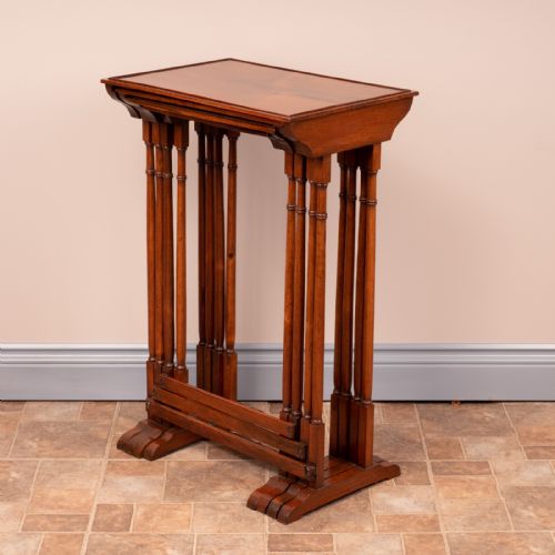 19THC ROSEWOOD QUARTETTO NEST OF TABLES - ADDITIONAL PHOTO 4