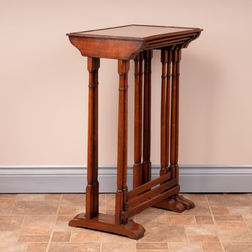19THC ROSEWOOD QUARTETTO NEST OF TABLES - ADDITIONAL PHOTO 7