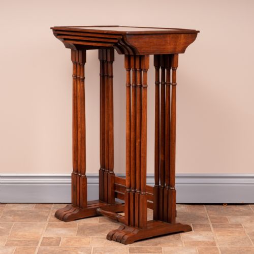 19THC ROSEWOOD QUARTETTO NEST OF TABLES - ADDITIONAL PHOTO 8