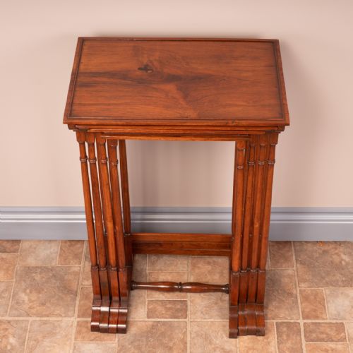 19THC ROSEWOOD QUARTETTO NEST OF TABLES - ADDITIONAL PHOTO 9