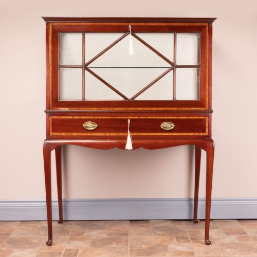 INLAID MAHOGANY DISPLAY CABINET - ADDITIONAL PHOTO 1