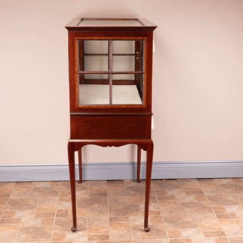 INLAID MAHOGANY DISPLAY CABINET - ADDITIONAL PHOTO 4
