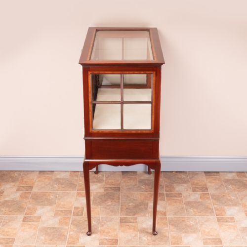 INLAID MAHOGANY DISPLAY CABINET - ADDITIONAL PHOTO 6