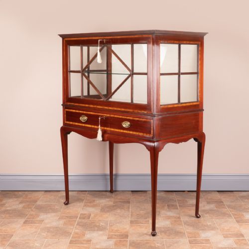INLAID MAHOGANY DISPLAY CABINET - ADDITIONAL PHOTO 10
