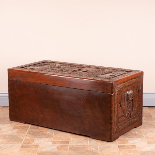 RICHLY CARVED ORIENTAL CHEST - ADDITIONAL PHOTO 7