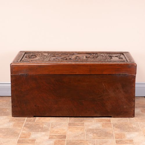 RICHLY CARVED ORIENTAL CHEST - ADDITIONAL PHOTO 8