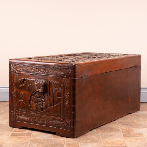 RICHLY CARVED ORIENTAL CHEST - ADDITIONAL PHOTO 9
