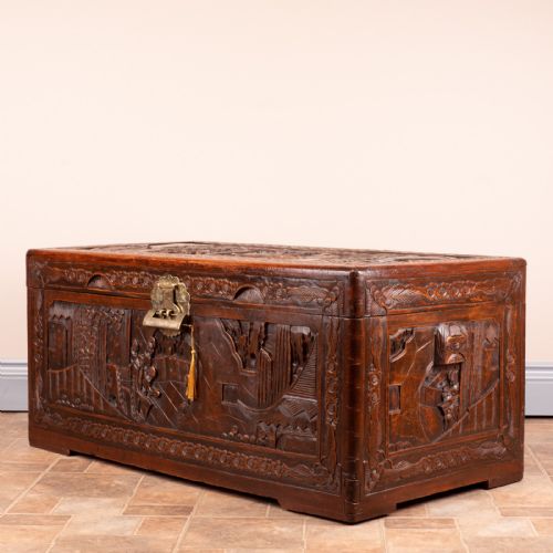 RICHLY CARVED ORIENTAL CHEST - ADDITIONAL PHOTO 10