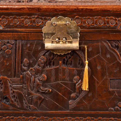RICHLY CARVED ORIENTAL CHEST - ADDITIONAL PHOTO 12