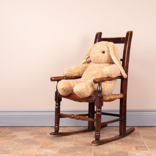 19THC RUSH SEATED CHILDS ROCKING CHAIR - ADDITIONAL PHOTO 6