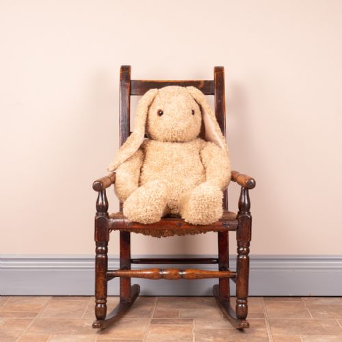 19THC RUSH SEATED CHILDS ROCKING CHAIR - ADDITIONAL PHOTO 7