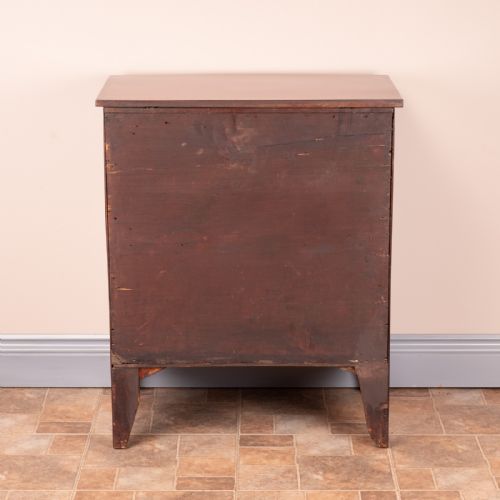 SMALL INLAID MAHOGANY BOW FRONTED CHEST OF DRAWERS - ADDITIONAL PHOTO 15