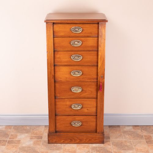 walnut wellington chest - CATEGORY: ANTIQUE CHEST OF DRAWERS - DATED EDWARDIAN