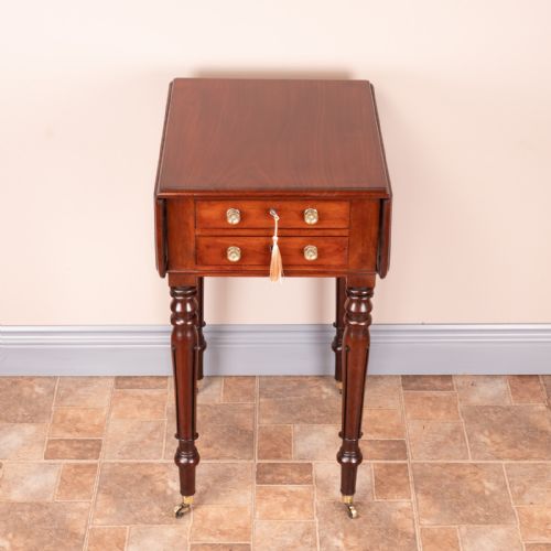 SMALL 19THC MAHOGANY PEMBROKE WORK TABLE - ADDITIONAL PHOTO 3