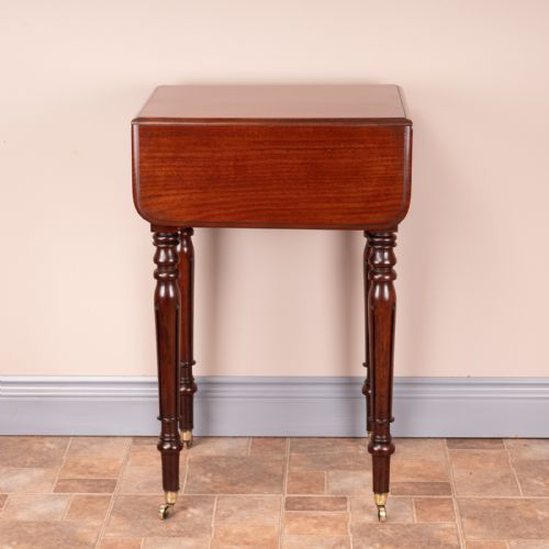 SMALL 19THC MAHOGANY PEMBROKE WORK TABLE - ADDITIONAL PHOTO 5
