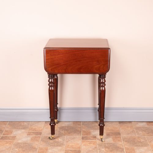 SMALL 19THC MAHOGANY PEMBROKE WORK TABLE - ADDITIONAL PHOTO 8