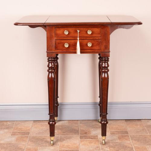 SMALL 19THC MAHOGANY PEMBROKE WORK TABLE - ADDITIONAL PHOTO 17