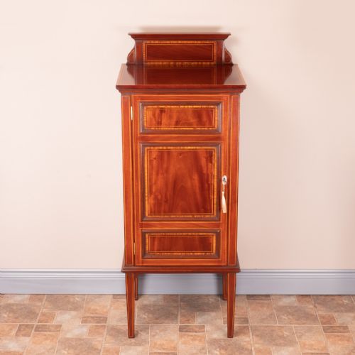 EDWARDIAN INLAID MAHOGANY CABINET - ADDITIONAL PHOTO 1