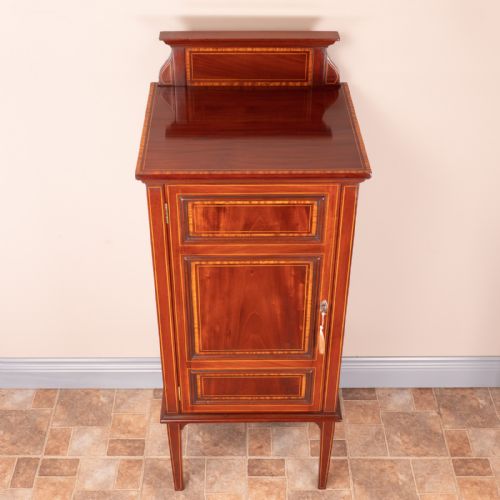 EDWARDIAN INLAID MAHOGANY CABINET - ADDITIONAL PHOTO 3