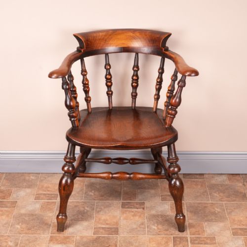 19thc smokers bow chair - CATEGORY: ANTIQUE CHAIRS - DATED 19TH CENTURY