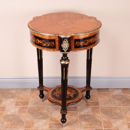 FINE QUALITY FRENCH MARQUETRY ORMOLU MOUNTED OCCASIONAL TABLE - ADDITIONAL PHOTO 4