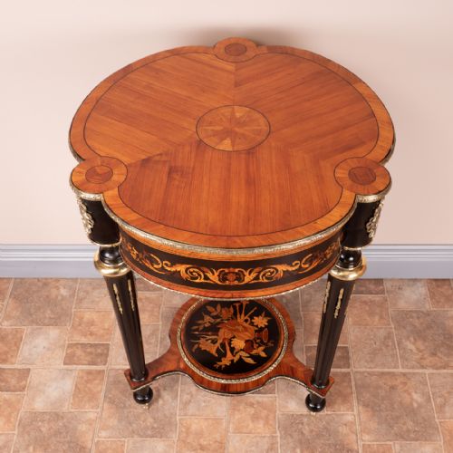 FINE QUALITY FRENCH MARQUETRY ORMOLU MOUNTED OCCASIONAL TABLE - ADDITIONAL PHOTO 6