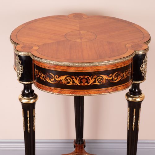 FINE QUALITY FRENCH MARQUETRY ORMOLU MOUNTED OCCASIONAL TABLE - ADDITIONAL PHOTO 10