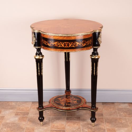 FINE QUALITY FRENCH MARQUETRY ORMOLU MOUNTED OCCASIONAL TABLE - ADDITIONAL PHOTO 14