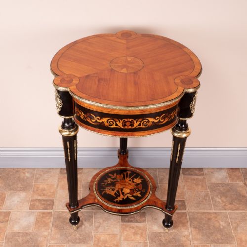 FINE QUALITY FRENCH MARQUETRY ORMOLU MOUNTED OCCASIONAL TABLE - ADDITIONAL PHOTO 16