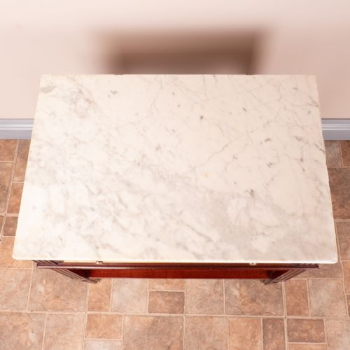 PAIR OF FRENCH MARBLE TOPPED TABLES - ADDITIONAL PHOTO 11