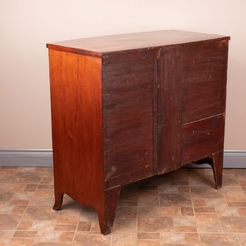 19THC MAHOGANY BOW FRONTED CHEST OF DRAWERS - ADDITIONAL PHOTO 12