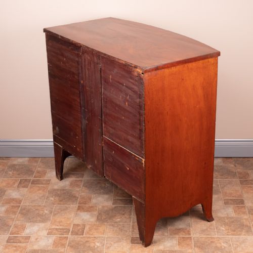 19THC MAHOGANY BOW FRONTED CHEST OF DRAWERS - ADDITIONAL PHOTO 14