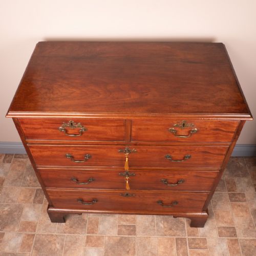 GOOD QUALITY GEORGIAN MAHOGANY CHEST OF DRAWERS - ADDITIONAL PHOTO 4