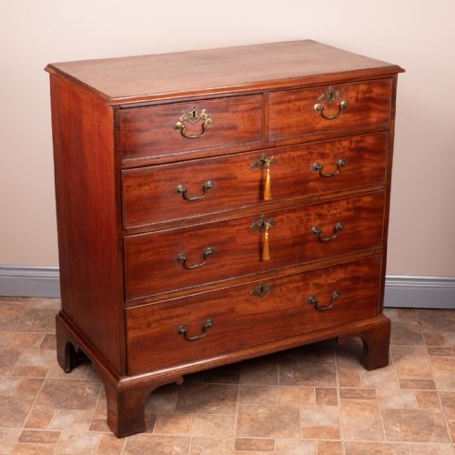 GOOD QUALITY GEORGIAN MAHOGANY CHEST OF DRAWERS - ADDITIONAL PHOTO 10