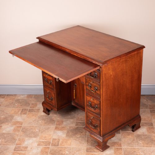 MAHOGANY KNEEHOLE DESK WITH BRUSHING SLIDE - ADDITIONAL PHOTO 12