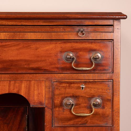 MAHOGANY KNEEHOLE DESK WITH BRUSHING SLIDE - ADDITIONAL PHOTO 14