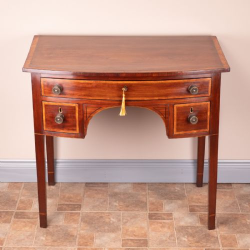 19thc inlaid mahogany lowboy - CATEGORY: ANTIQUE FURNITURE - DATED 19TH CENTURY