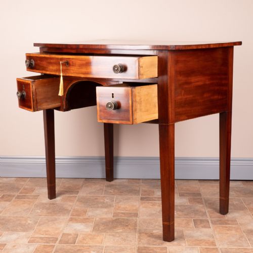 19THC INLAID MAHOGANY LOWBOY - ADDITIONAL PHOTO 8