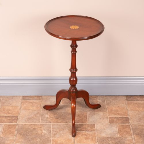 1920s fan inlaid mahogany wine table - CATEGORY: ANTIQUE TABLES - DATED 1920