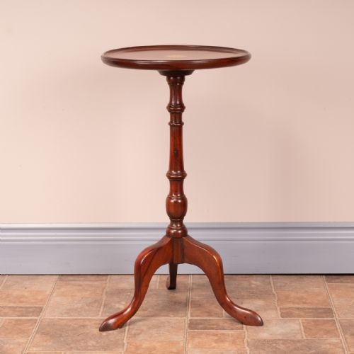 1920S FAN INLAID MAHOGANY WINE TABLE - ADDITIONAL PHOTO 2