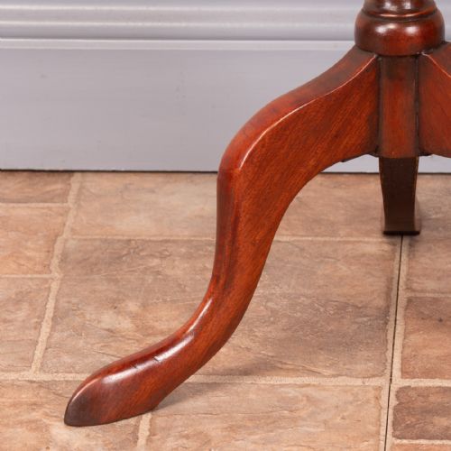 1920S FAN INLAID MAHOGANY WINE TABLE - ADDITIONAL PHOTO 3