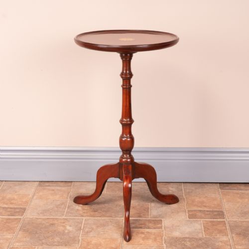 1920S FAN INLAID MAHOGANY WINE TABLE - ADDITIONAL PHOTO 5