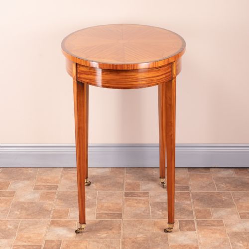 INLAID OVAL SATINWOOD OCCASIONAL TABLE - ADDITIONAL PHOTO 4
