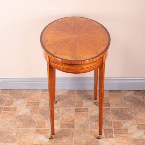 INLAID OVAL SATINWOOD OCCASIONAL TABLE - ADDITIONAL PHOTO 5