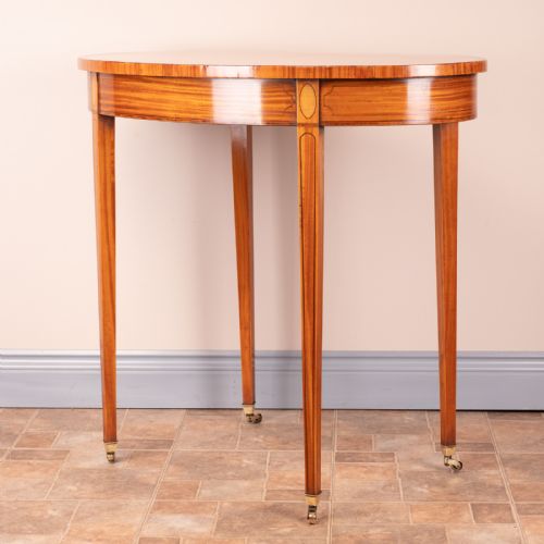 INLAID OVAL SATINWOOD OCCASIONAL TABLE - ADDITIONAL PHOTO 9
