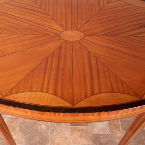 INLAID OVAL SATINWOOD OCCASIONAL TABLE - ADDITIONAL PHOTO 14