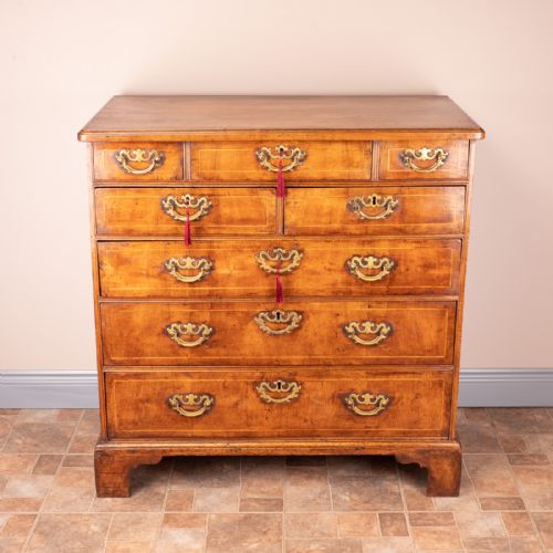 EARLY 18THC INLAID WALNUT CHEST OF DRAWERS - ADDITIONAL PHOTO 1